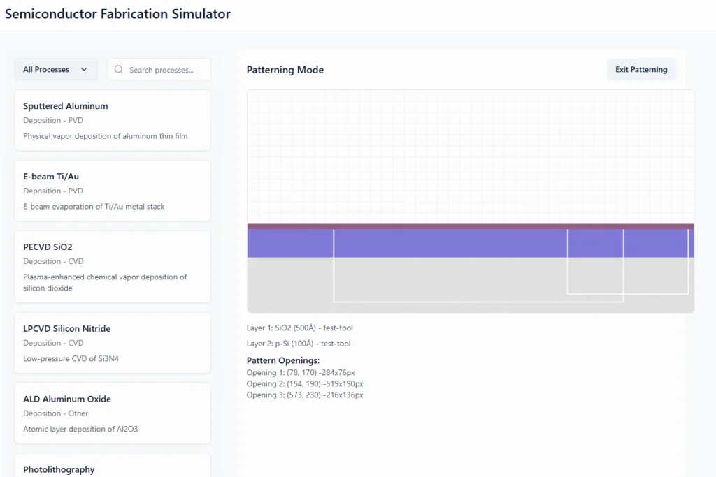Preliminary web app page